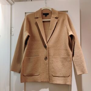 Ann Taylor Petite Tan Sweater Blazer - Size Medium Petite - NWOT